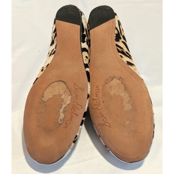 Sam Edelman Womens Jordie Ballet Flats Calf Hair Leopard Print Cap Toe Size 8.5M - Picture 8 of 8
